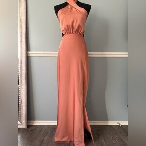 MINKPINK Peach Maxi Dress L